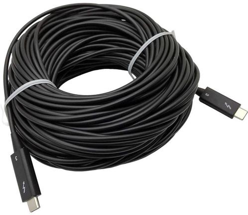 Corning thunderbolt 3 fiber optic cable 25m, Computers en Software, Pc- en Netwerkkabels, Zo goed als nieuw, Ophalen of Verzenden