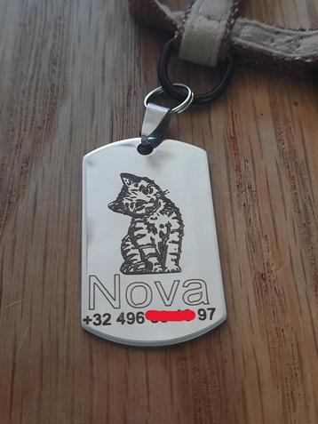 naamplaatjes of "dogtags" voor kat, hond, of baasje.