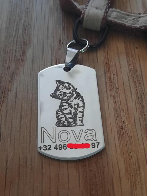 naamplaatjes of "dogtags" voor kat, hond, of baasje., Animaux & Accessoires, Colliers & Médailles pour chats, Neuf, Enlèvement ou Envoi