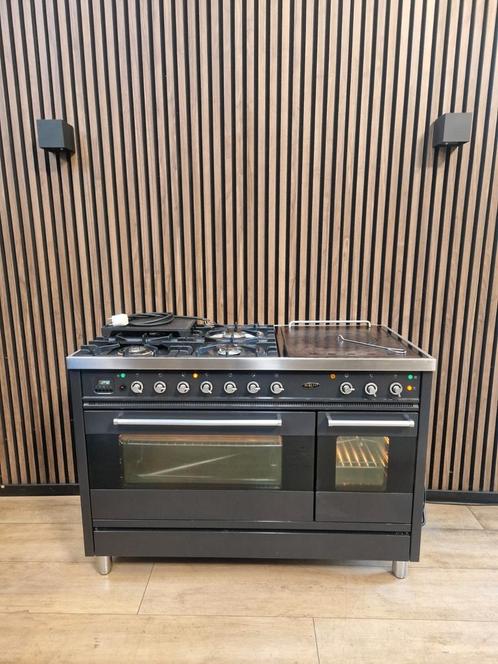 Mooie Antraciet Boretti Fornuis 120 cm (Gratis bezorgen), Electroménager, Cuisinières, Comme neuf, Autoportant, 5 zones de cuisson ou plus