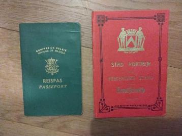 ancien acte de mariage et passeport de voyage