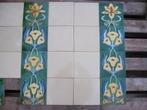 15 rijen van 4 kleurrijke wandtegels in relief (van 15x60cm), Doe-het-zelf en Bouw, Tegels, Ophalen, Zo goed als nieuw, Wandtegels