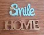 Smile and HOME houten decoratieve woorden, Ophalen, Zo goed als nieuw