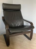 Lederen schommelstoel (Poang), Huis en Inrichting, Gebruikt, Hout, 75 tot 100 cm, 50 tot 75 cm