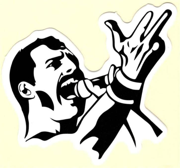 Freddie Mercury sticker #1, Verzamelen, Muziek, Artiesten en Beroemdheden, Nieuw, Verzenden