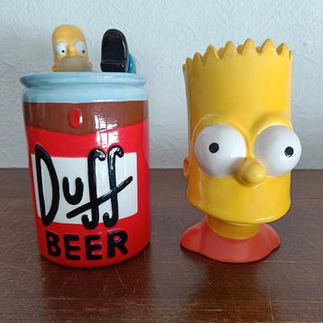 Les tirelires des Simpsons., Enlèvement ou Envoi, Utilisé, Pierre, Poterie ou Céramique, Figurine de Bande dessinée ou de Dessin animé