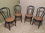 4 thonet stoelen, Vier, Gebruikt, Hout, Zwart