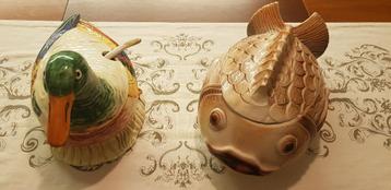 Twee prachtige vintage keramiek items beschikbaar voor biedingen