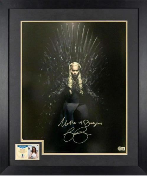Emilia Clarke Autographed Game of Thrones Daenerys Targaryen, Verzamelen, Posters, Nieuw, Film en Tv, Ophalen of Verzenden