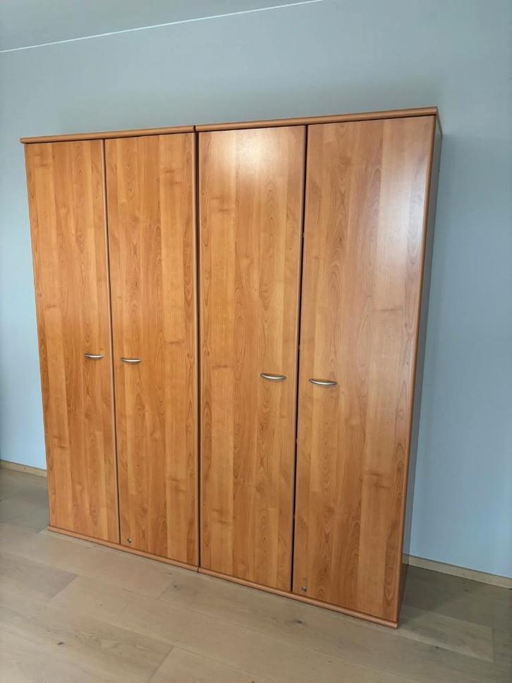 2 ruime houten opbergkasten/bureaukasten met legplanken, Maison & Meubles, Armoires | Autre, Utilisé, Enlèvement