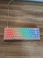 Tecurs wit mechanisch toetsenbord RGB-schakelaar rood gaming, Computers en Software, Azerty, Ergonomisch, Ophalen of Verzenden