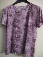 Blouse violette à motif fin taille 48, Comme neuf, Chemisier ou Tunique, Enlèvement ou Envoi, Violet