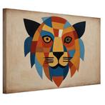 Toile de style Lion Paul Klee 60 x 40 cm - 18 mm., Moins de 50 cm, Envoi, Création originale, 50 à 75 cm