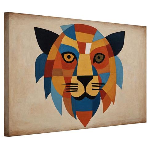 Toile de style Lion Paul Klee 60 x 40 cm - 18 mm., Maison & Meubles, Accessoires pour la Maison | Peintures, Dessins & Photos