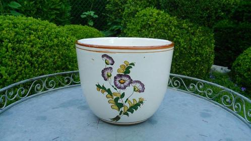 vintage bloempot in keramiek Italy  19cm, Jardin & Terrasse, Pots de fleurs, Intérieur, Enlèvement ou Envoi