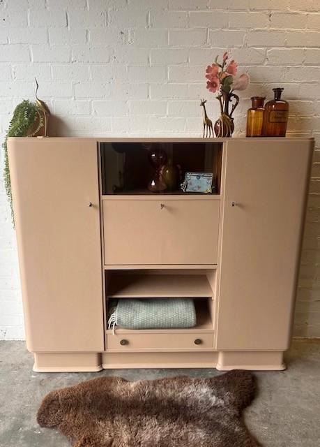 Antiek vintage Art Deco dressoir,buffetkast restyled, Antiek en Kunst, Antiek | Meubels | Kasten, Ophalen of Verzenden