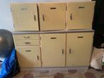 vintage keuken, Huis en Inrichting, Ophalen, Gebruikt, Geel, Enkelwandige keuken