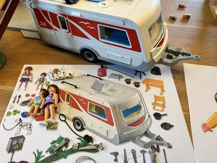 PLAYMOBIL Gezinscaravan - 5434, Kinderen en Baby's, Speelgoed | Playmobil, Zo goed als nieuw, Complete set, Ophalen of Verzenden