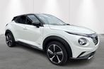 Nissan Juke 1.6 Hybrid 145 N-Design Navigatie,cruise control, Auto's, Stof, Gebruikt, 4 cilinders, Wit
