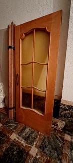Porté en bois, Bricolage & Construction, Châssis & Portes coulissantes, 75 à 150 cm, Enlèvement, Utilisé, Vitre comprise