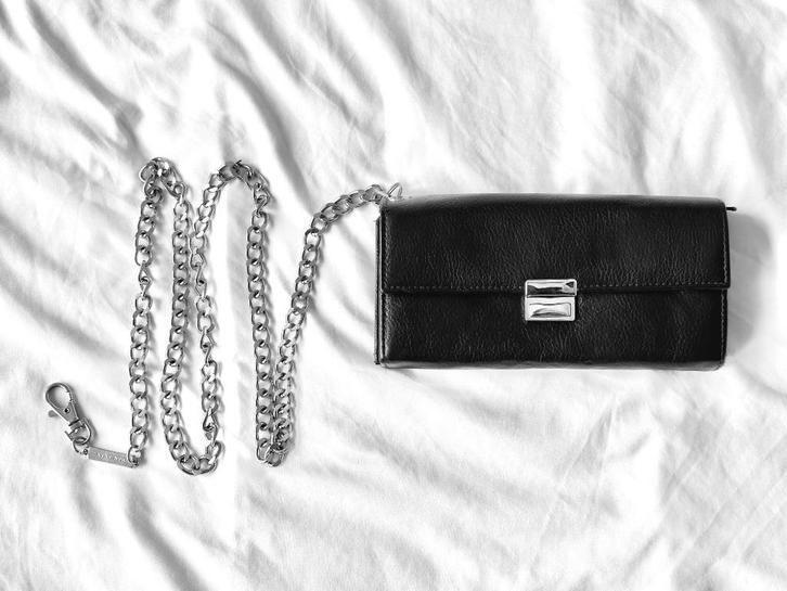 Portefeuille cuir noir pour commerçants avec chaine NEW, Handtassen en Accessoires, Portemonnees, Nieuw, Zwart, Leder, Met knipsluiting