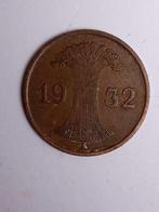 DUITSLAND WEIMAR 1 Reichspfennig 1932A, Duitsland, Ophalen of Verzenden, Losse munt