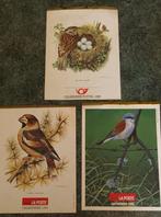 3 calendriers La Poste 1989 1991 1992 les oiseaux état super, Collections, Collections Autre, Enlèvement ou Envoi