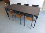Uitschuifbare tafel met 6 stoelen, Ophalen, 50 tot 100 cm, Zo goed als nieuw, Vijf personen of meer