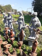 Prachtige beelden in blauwe steen die de 4 seizoenen voorste, Tuin en Terras, Tuinbeelden, Ophalen, Gebruikt, Steen, Mensenbeeld