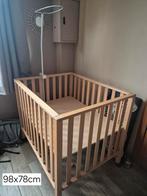 Parc bébé en bois + support ciel de lit, Enfants & Bébés, Enlèvement, Utilisé
