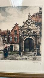 Begijnhof Gent lithografie, Ophalen of Verzenden