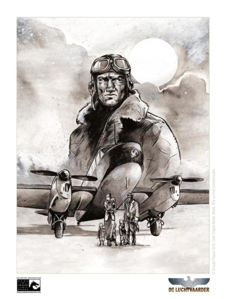 Strip prent/ex-libris De luchtvaarder - Brice Bingono, Boeken, Stripverhalen, Nieuw, Ophalen