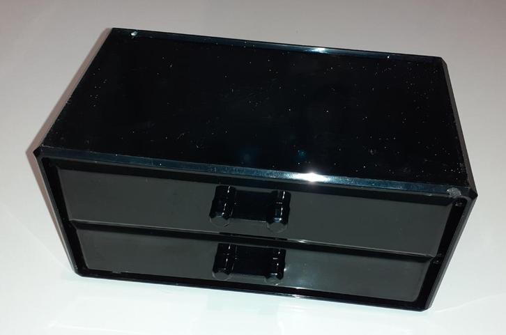 Opbergen organizer badkamer zwart 2 lades, Handtassen en Accessoires, Beautycases, Nieuw, Hardcase, Zwart, Verzenden