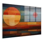 Peinture sur verre Sunset style Paul Klee 105x70cm + Opha, Antiquités & Art, Envoi