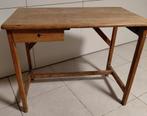 Houten tafeltje, Huis en Inrichting, Tafels | Sidetables, Ophalen, Gebruikt, Rechthoekig, 50 tot 100 cm