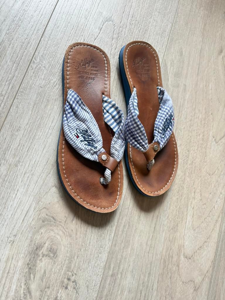 Dames teenslipper Tommy Hilfiger maat 37, Tommy hilfiger, Blauw, Gedragen, Ophalen