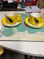 2 zeer oude zwarte kat koffie tassen, Antiek en Kunst, Ophalen of Verzenden