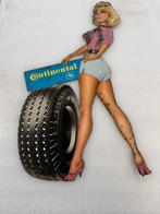 Continental oude reclame Pin-Up !, Verzamelen, Ophalen of Verzenden, Gebruikt, Reclamebord