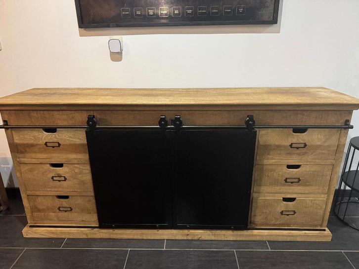 Maison du Monde - Buffet 6 tiroirs 2 portes manguier massif, Maison & Meubles, Armoires | Buffets, Comme neuf, Moins de 100 cm