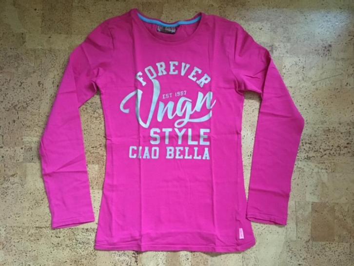 Roze longsleeve Vingino - maat 14j, Kinderen en Baby's, Kinderkleding | Maat 164, Zo goed als nieuw, Meisje, Shirt of Longsleeve