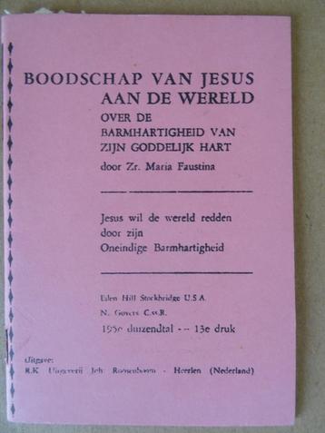 Zuster Maria Faustina Boodschap van Jesus aan de wereld 1954 beschikbaar voor biedingen