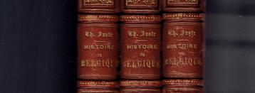 Histoire de Belgique.Depuis les temps primitifs.1868-3boeken beschikbaar voor biedingen