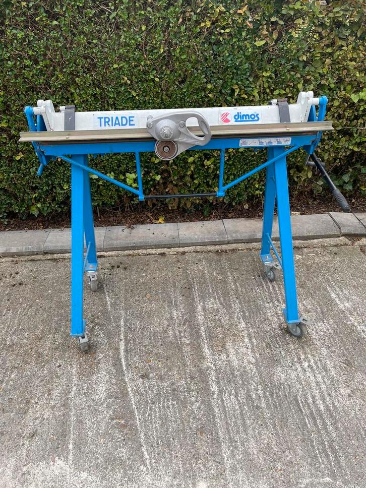 DIMOS Triade Plooibank 1M Compleet, Doe-het-zelf en Bouw, Werkbanken, Gebruikt, 70 tot 120 cm, Inklapbaar, Ophalen
