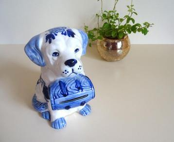 Delfts Blauw zeldzame spaarpot: hondje, sint-bernard beschikbaar voor biedingen