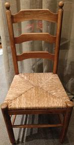 Stoelen met biezen zitting, Huis en Inrichting, Stoelen, Ophalen, Gebruikt, Bruin, Landelijke stijl