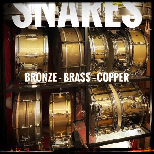 Copper, Bronze & Brass SNAREDRUMS vintage/pre-owned, Muziek en Instrumenten, Percussie, Gebruikt, Trommel, Ophalen of Verzenden