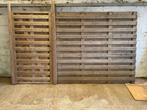 Houten tuinafsluiting met deur, Tuin en Terras, Schuttingen, Ophalen, Gebruikt, Hout, 1 tot 2 meter