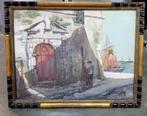 Firmin VERHEVICK, in de havenvan Martigues, Antiek en Kunst, Kunst | Schilderijen | Klassiek, Ophalen of Verzenden