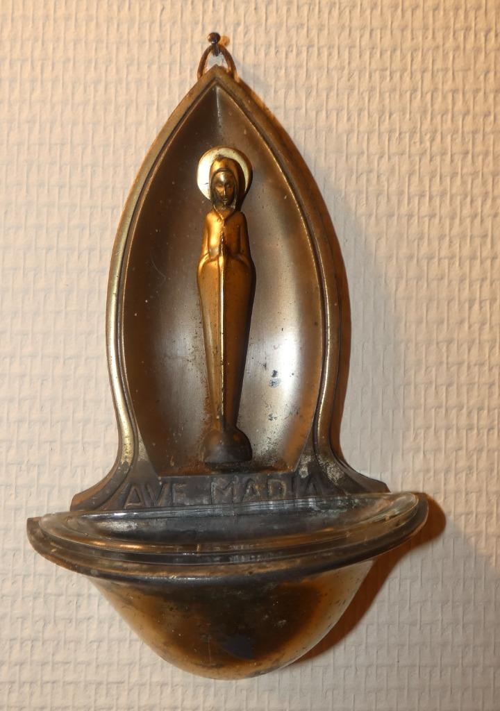 Brons-koper wijwaterbakje Western Germany [1790], Antiek en Kunst, Antiek | Religieuze voorwerpen, Ophalen of Verzenden