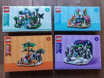 Set 4 Lego Diorama 40782 40783 40783 40784 40785 verzegeld beschikbaar voor biedingen